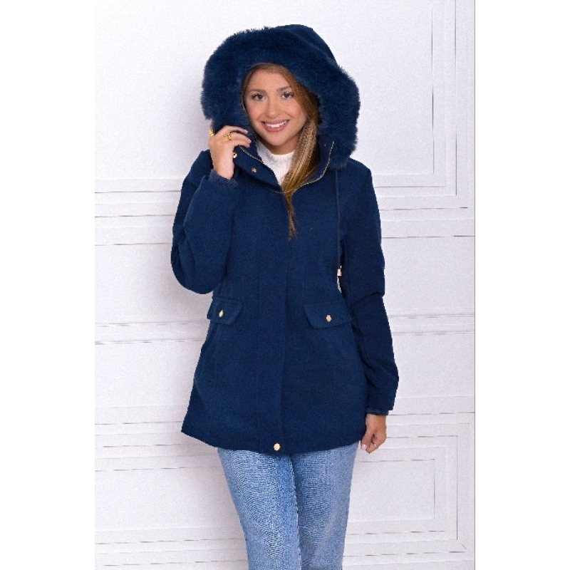 Parka Casaco forrada Pelucia Lãn Batida outono inverno | Shopee Brasil