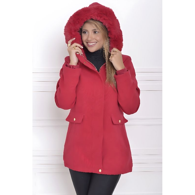 Parka Casaco forrada Pelucia Lãn Batida outono inverno | Shopee Brasil