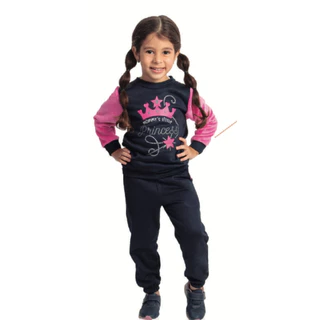 Conjunto de Moletom Infantil de frio agasalho menina inverno 1 ao 4 Anos