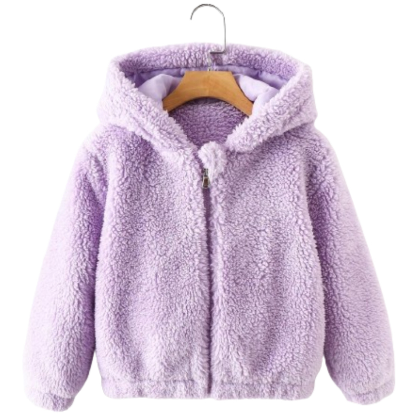 Blusa de frio Menina Infantil Pelinho com Capuz feminina Touca Tedy ...