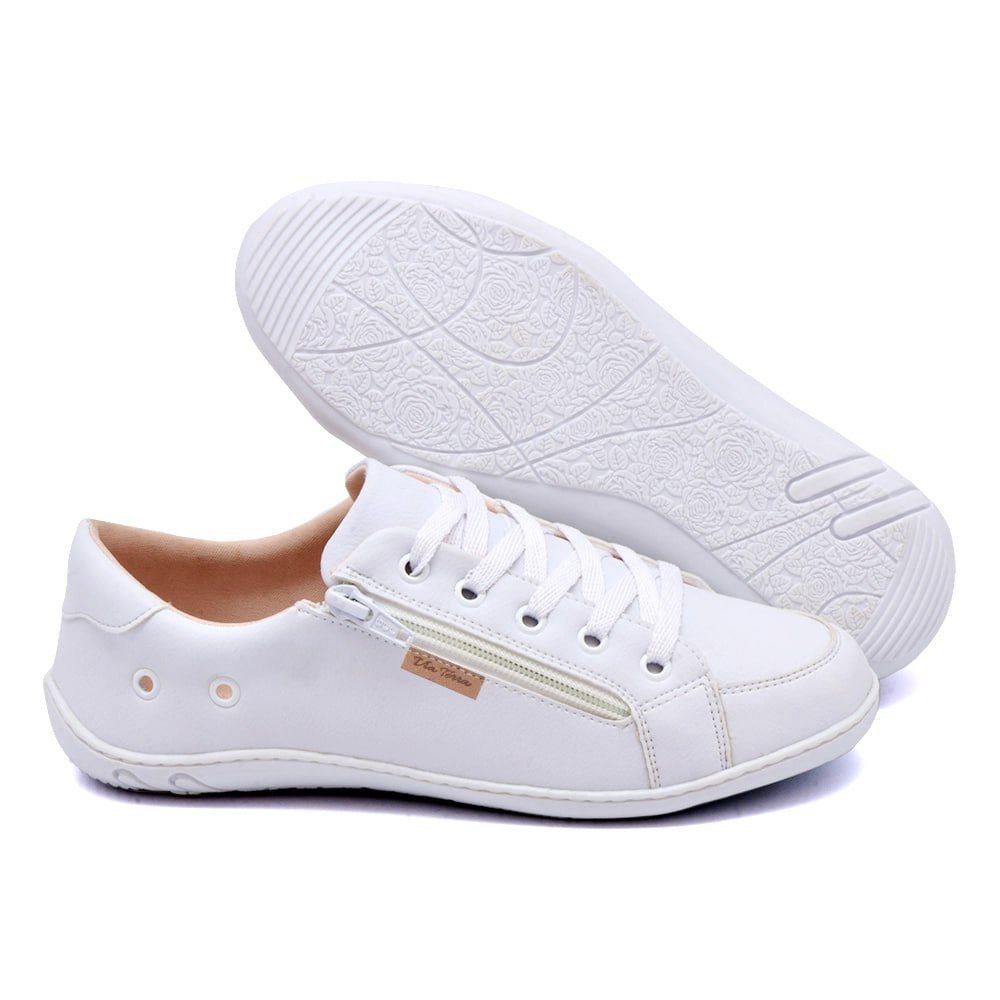 Tenis branco feminino ziper casual moda 2025 Shopee Brasil