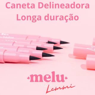 Caneta Delineadora Preta Longa Duração Melu By Ruby Rose 1,7 g RR0942