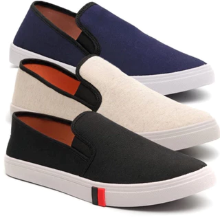 Tênis Iate Masculino Slip On Calce Fácil Sem Cadarço Lançamento Sapatilha Masculina Confortável Envio Imediato
