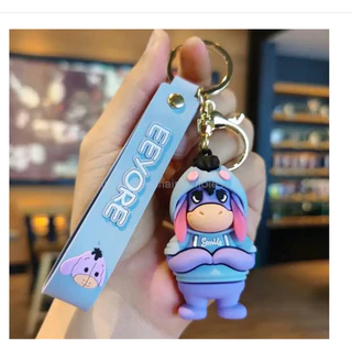 Chaveiro de Animação Emborrachado Ió Bisonho Personagem Ursinho Pooh Desenho Animado