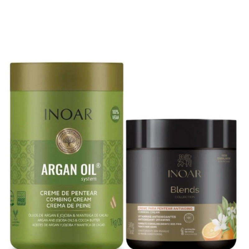 KIT CREME DE PENTEAR INOAR BLEND VIT C 500G+CREME DE PENTEAR INOAR ...