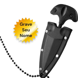 Canivete Personalizado Fulltang Mini Faca T Corrente Pescoco