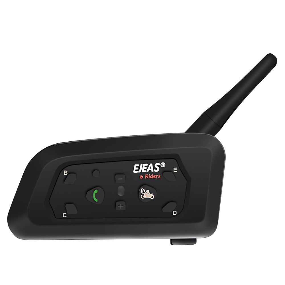 Intercomunicador Ejeas V6 Pro Comunicador Capacete Moto Radio Viagem Passeio Comunica com até 5 pessoas