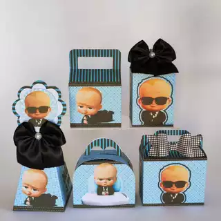 Kit Festa Poderoso Chefinho Caixinhas Personalizadas lembrancinhas para Festas PEGUE E MONTE