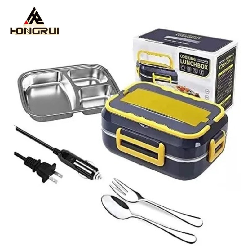 Marmita Elétrica Veicular Bivolt CARRO E CASA Aquecedor De Aliment 110V/ 220V E 12V/ 24V ( Electric Lunch Box)