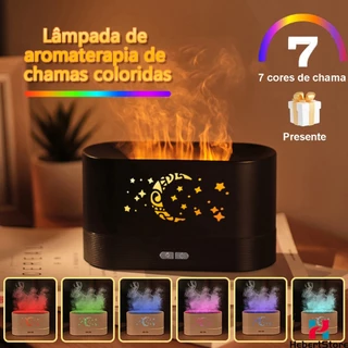 Difusor Aromatizador De Ambiente Eletrico 200ml Chama E Queimador De Óleo Essencial Para Banheiro Quarto Sala Casa KF8809
