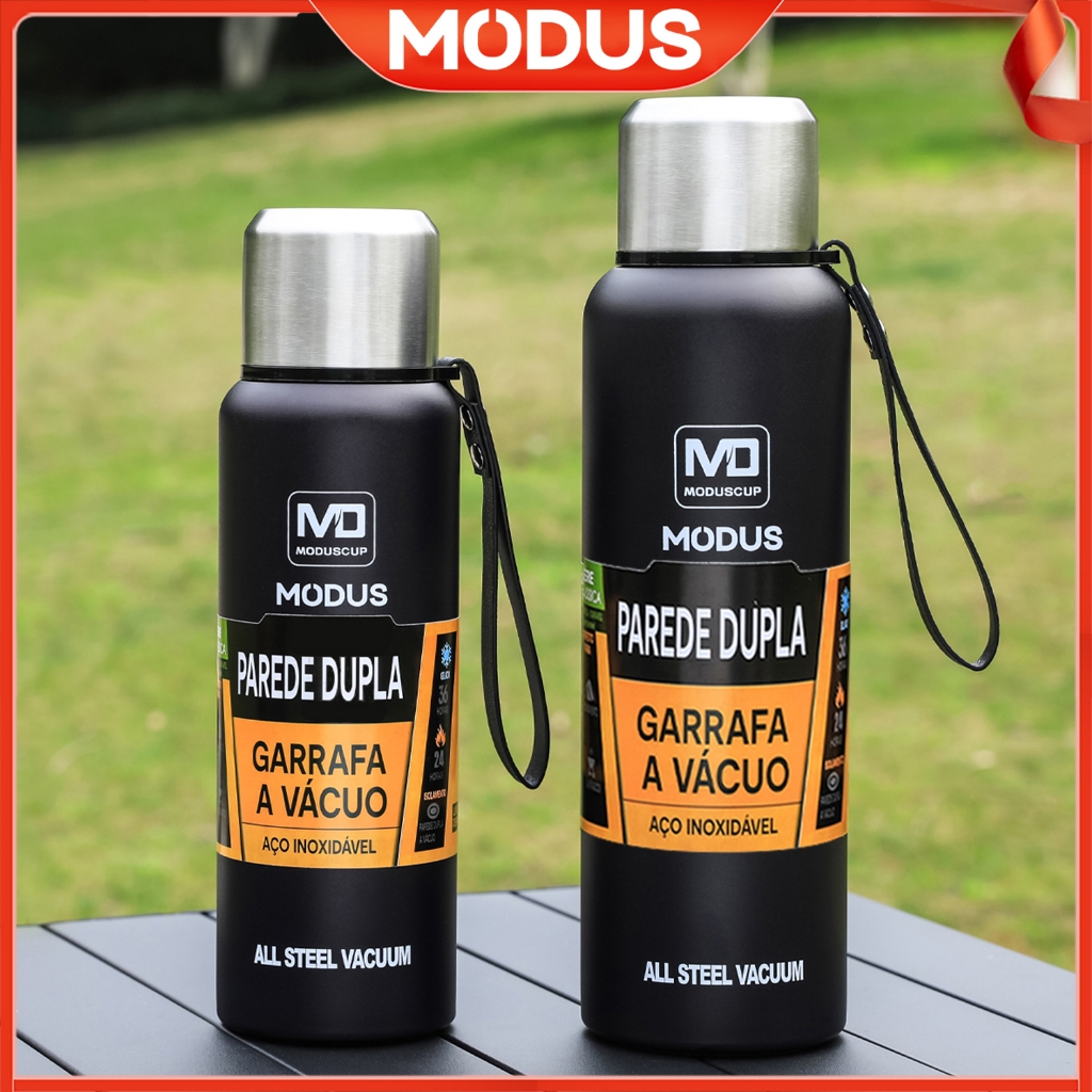 MODUS Garrafa Térmica De água 1 Litro Para Camping, Caça, Pesca ,Gym ...