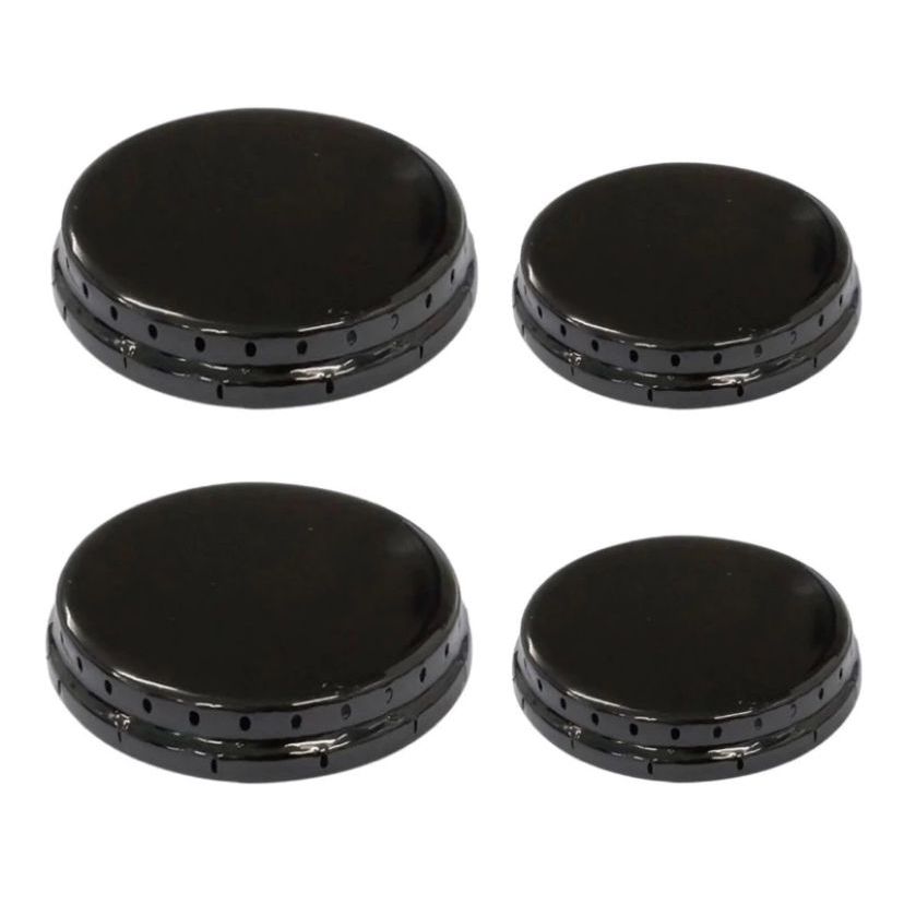 Kit Com 4 Tampinhas Espalhadores de Chama Fogão Esmaltec Veneza Ágata