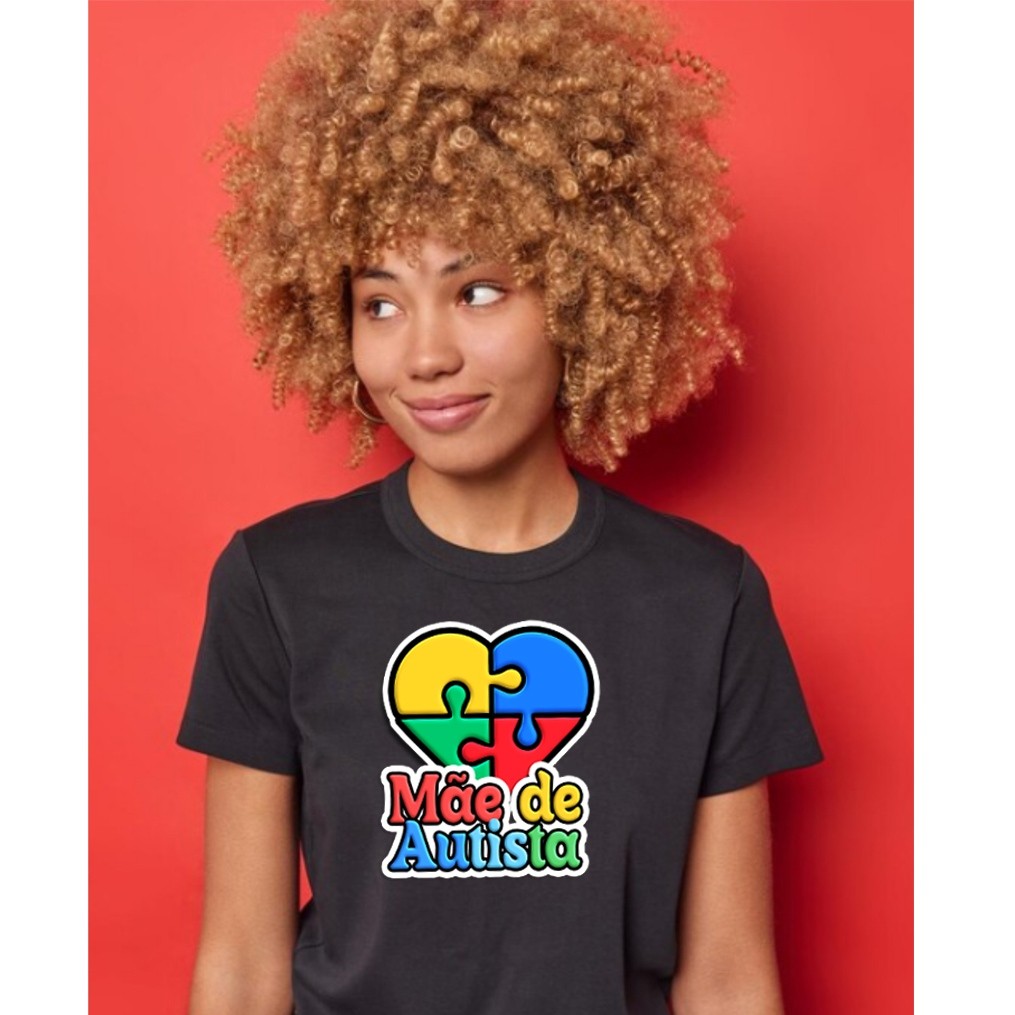 Camisa Blusa Feminina Mãe de Autista Babylook