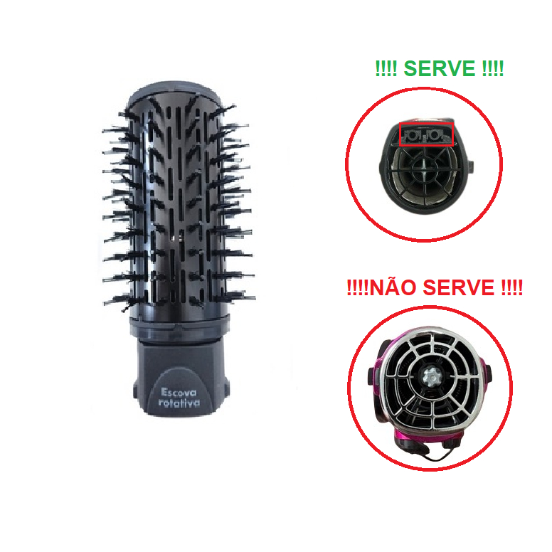 Acessório Escova rotativa Philco Spin ion Brush Original (Possui Pinos para Encaixe)
