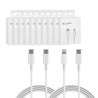 Kit 10 Cabo Carregador Turbo Celular Tipo C Lightning Fonte Transferência de Dados Carregador Celular Carregamento Turbo