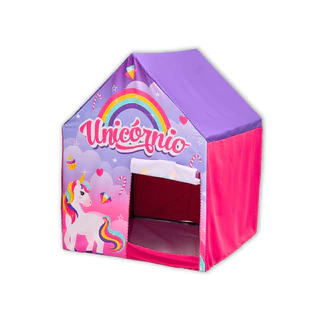 Casinha Unicórnio Colorido Barraca Infantil Transportável Menina Brinquedo Arco íris