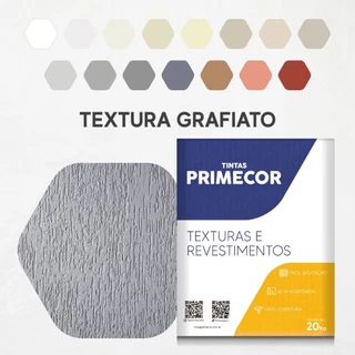 Grafiato Textura Arranhado 20kg Primecor Uso Externo e Interno