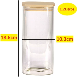Pote Hermético Quadrado 1200ml 800ml 500ml de Plástico para Armazenamento de Alimentos Grãos Cereais Bolachas Multiuso em Oferta na Shopee