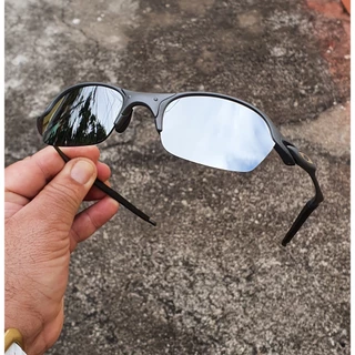 Oculos de Sol Espelhado X-Metal Juliet Cromada Polarizado Pinado Lupa Premium Doublex + Brinde