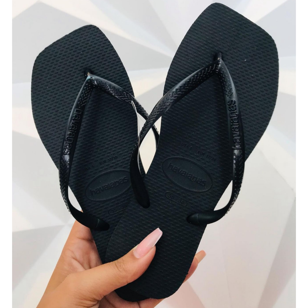 Chinelo Quadrado Havaianas Slim Square Preto | Shopee Brasil