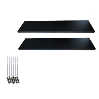 Kit 2 Prateleiras 1 metro x 20cm MDF com Suportes Invisíveis Decoração Sala Quarto