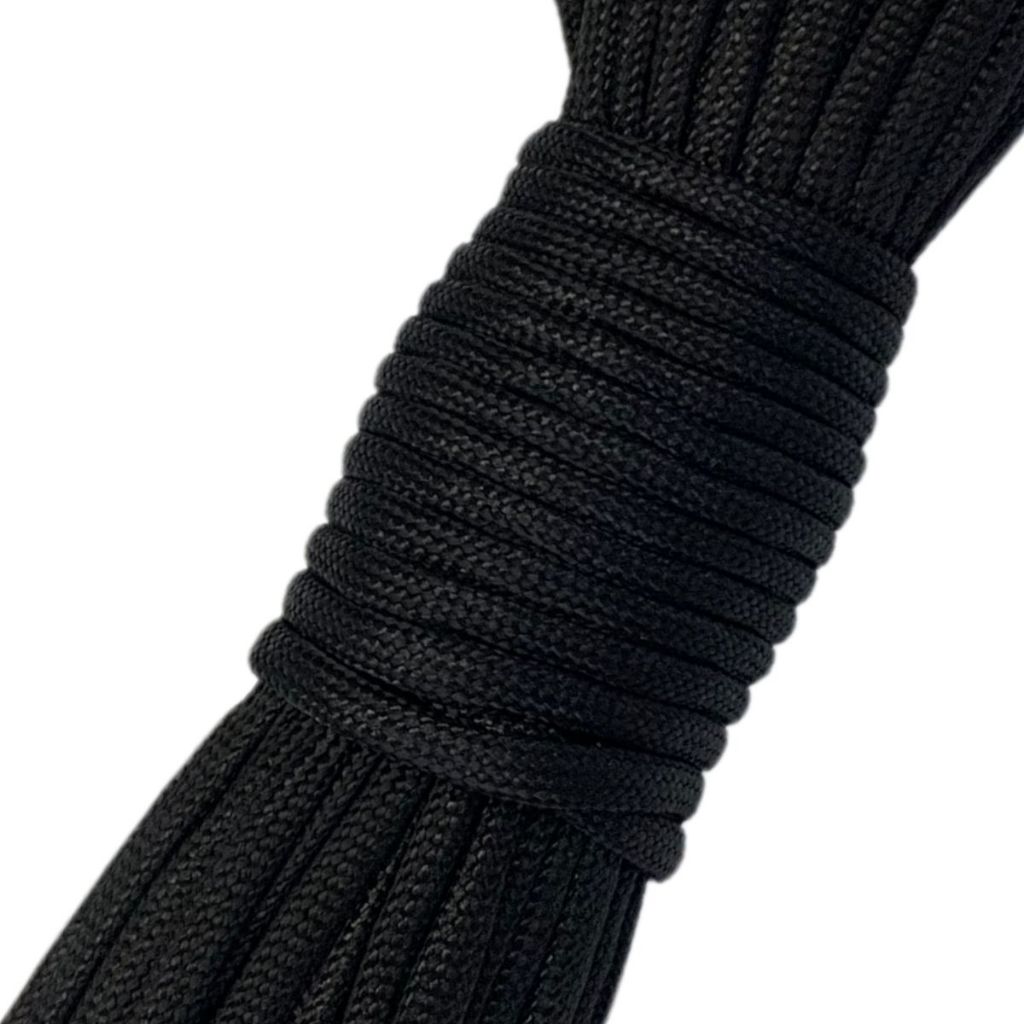 Paracord 550 4mm Cordin 7 Filamentos 10 Metros Preto Pulseira, salvamento cordorne