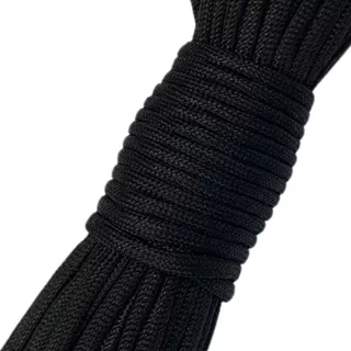 Paracord 550 4mm Cordin 7 Filamentos 10 Metros Preto Pulseira, salvamento cordorne