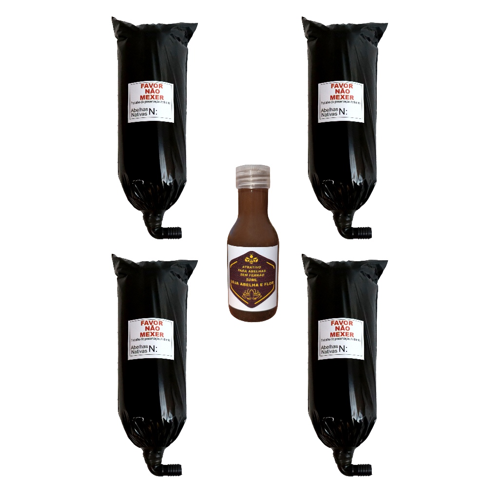 4 Isca Pet Para captura de enxames de abelha sem ferrão + 50 Ml De Atrativo