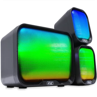 Caixa De Som Alto Falante Subwoofer Speaker Portátil Tv Smart Rgb Com Fio Conexão USB P2 Notebook Computador