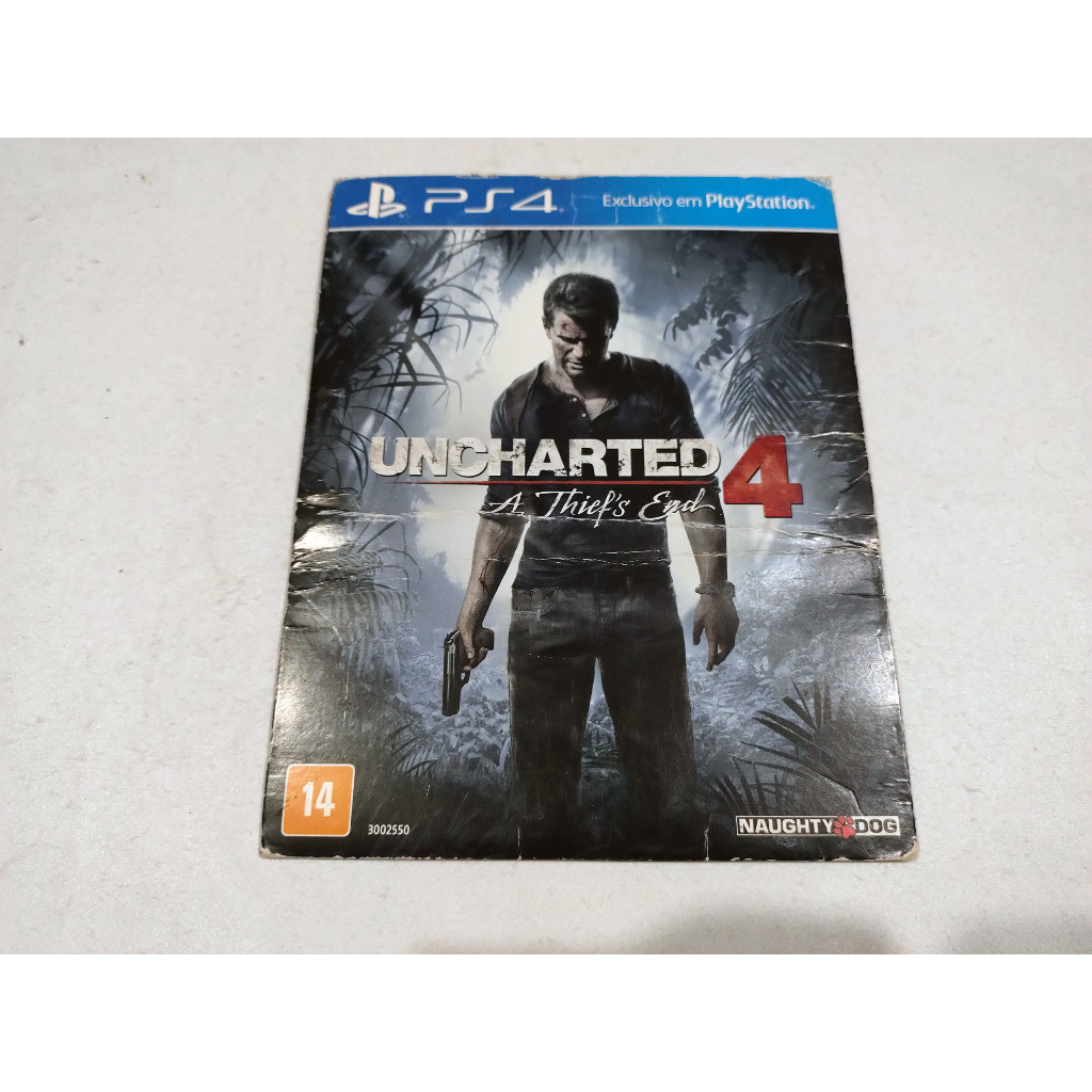Uncharted 4 Thiefs End Versão Envelope Dublado Português - Original PS.4 Playstation