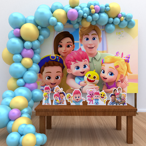 Kit Ouro Festa Aniversário Bebefinn Desenho Decoração Cenários | Shopee ...