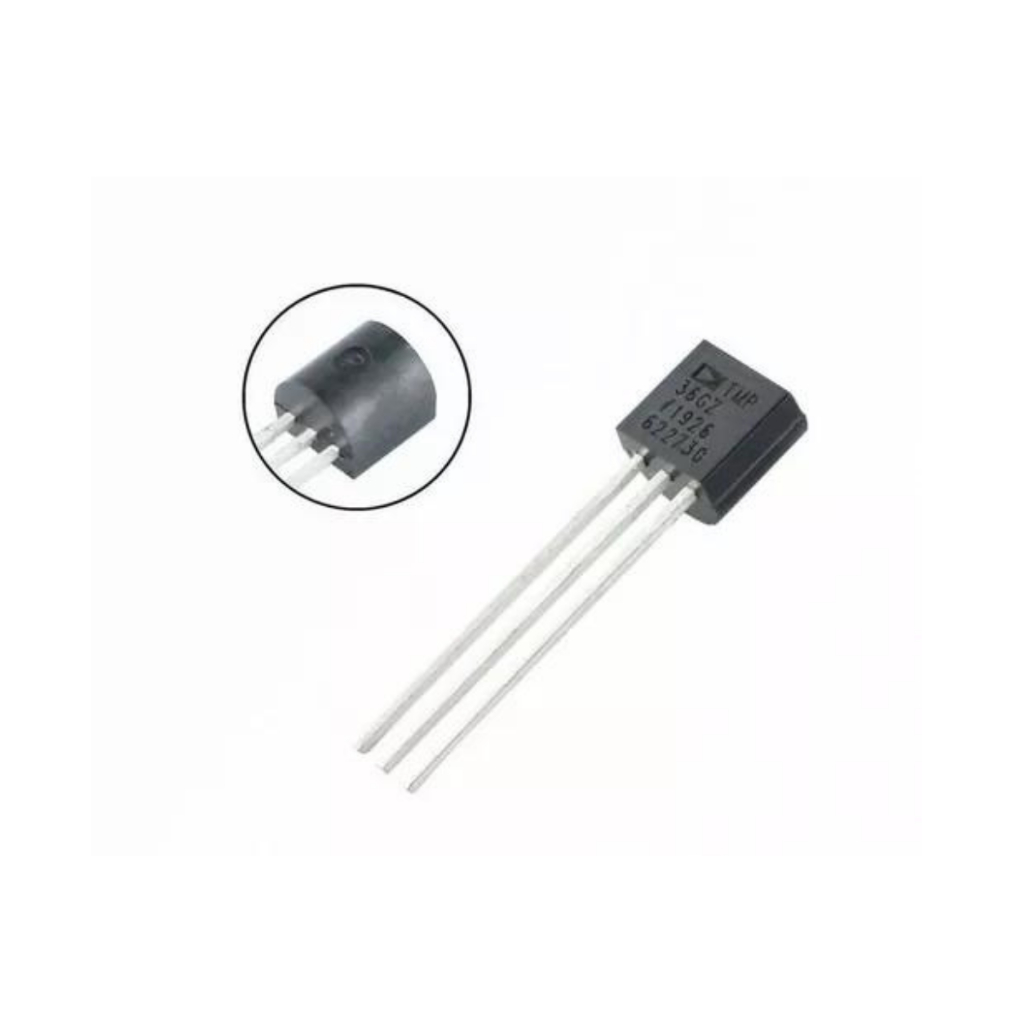 ECSiNG 5 Sensori Di Temperatura TMP36 In TO-92, 2.7-5.5V, Alta Precisione, Da -40°C A 150°C, Per Arduino E Progetti Elettronici - 5