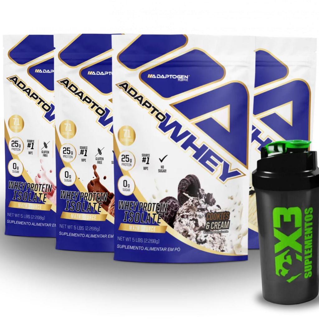 Adapto Whey 3W 2.268g Refil Diversos (Sabores) – Adaptogen ...