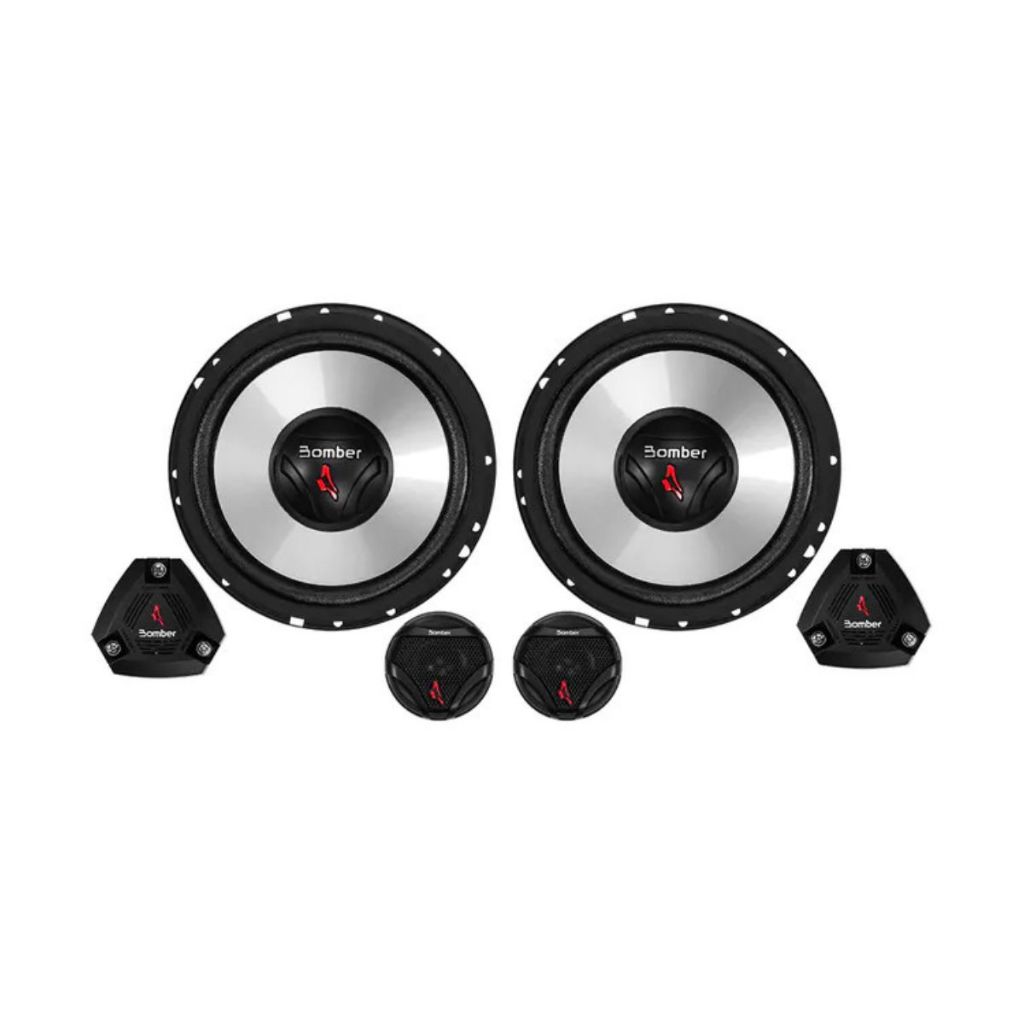 Kit Two Way Par Alto Falantes 6 Pol Bomber 200W + Tweeters +