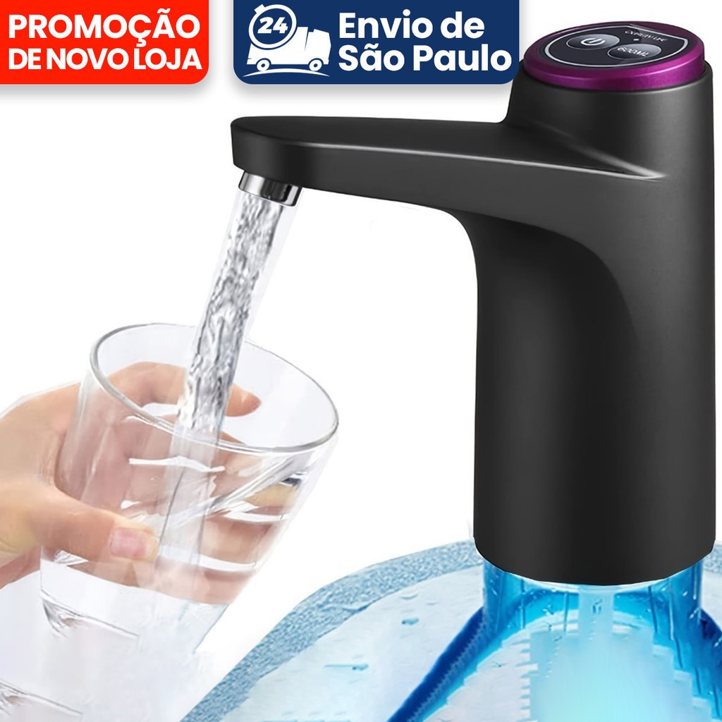 Bebedouro Bomba Elétrica Garrafão Galão Água Recarregável tomate compativel com galão de 20L cor aleatória