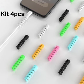 Protetor Linha De Dados Compacta Portátil Anti Quebra-proteção de cabo. 1 pacote com 4pcs