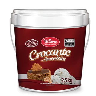 Crocante de Amendoim balde 2,5 kg - Vabene (ref.10011497)
