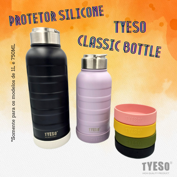 Protetor Garrafa Térmica Silicone Tyeso Classic Bottle 84 - 87mm ...