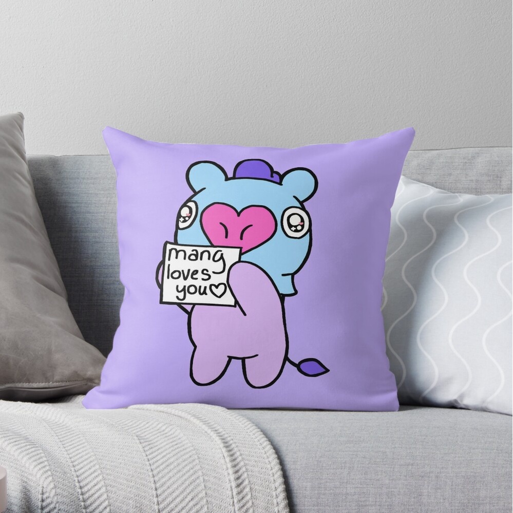 Almofada Mang loves you mang te ama bt21 bts mascotes