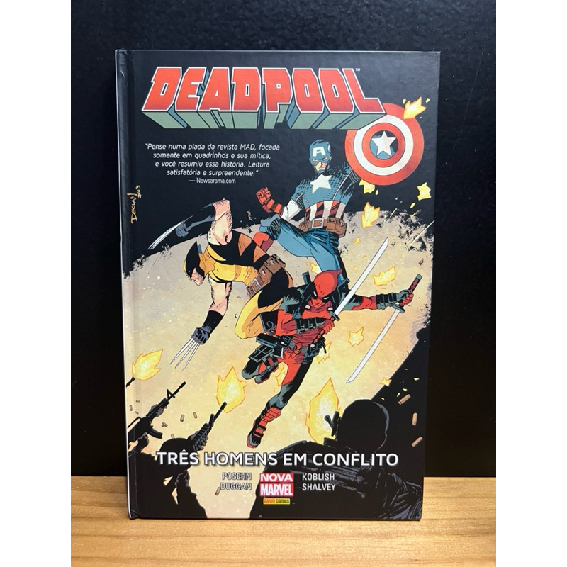 HQ DEADPOOL TRÊS HOMENS EM CONFLITO CAPA DURA