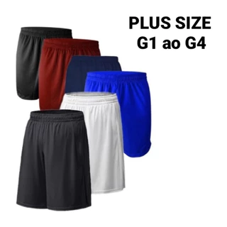 KIT 5 BERMUDA PLUS SIZE MASCULINA LISAS ESPORTE
