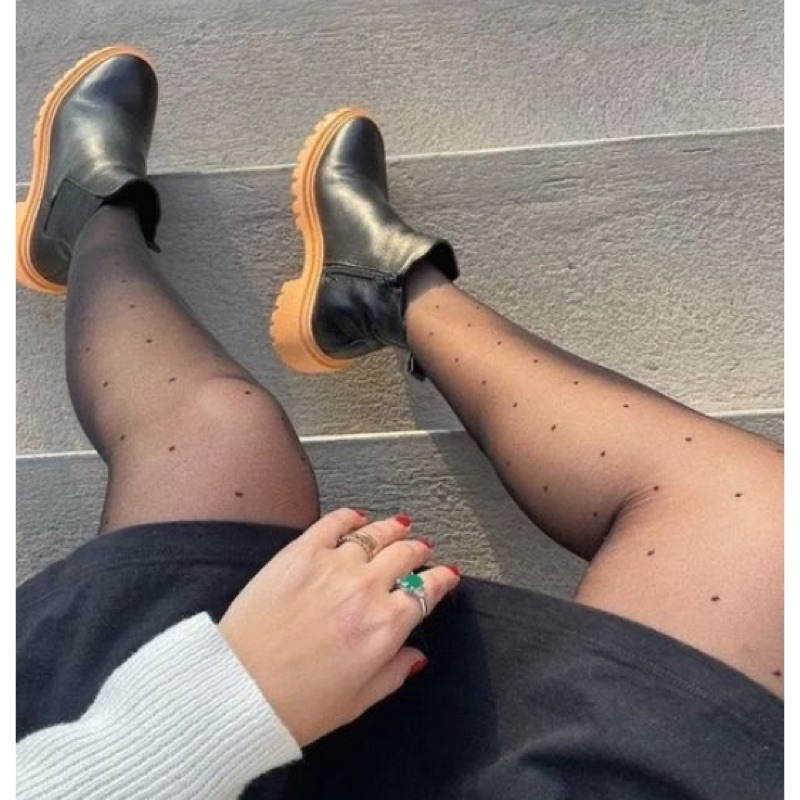 MEIA CALÇA POA BOLINHAS FIO 20