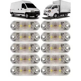 10 Lanterna Vigia Teto Onibus Bau Caminhão Van Trailers Semi Reboque Led Bivolt em Oferta na Shopee