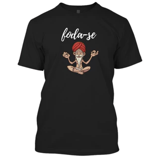 Camiseta masculina algodão estampada foda-se buda