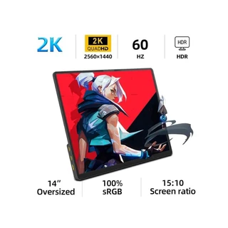 Monitor Portátil ZSUS 2K 14" Polegadas