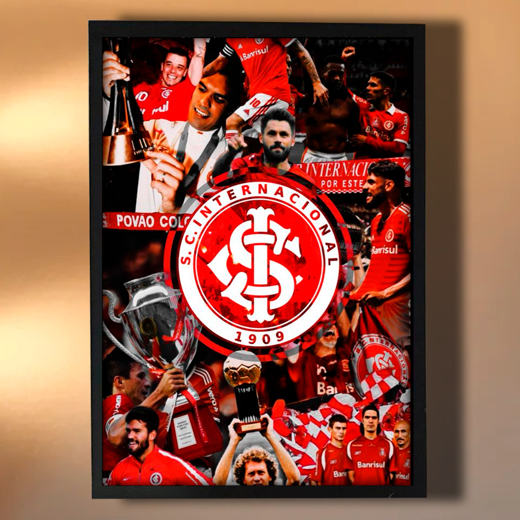 kit 3 Posters - Inter - Internacional - Poster Adesivo - Moldura ...