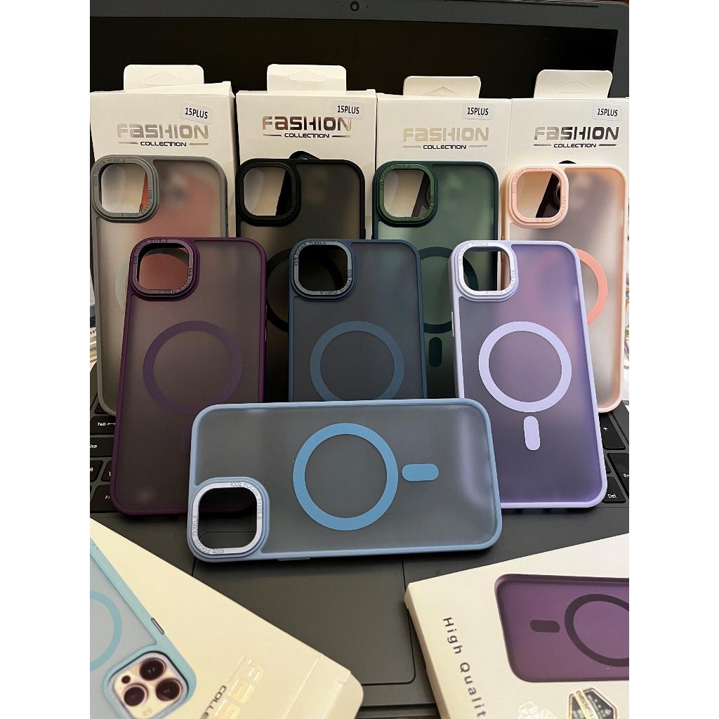 Capa magnético fosca translucida várias cores para iphone 11 Pro Max ,12 Pro Max, 13 Pro, 13 Pro Max, 14 Pro Max, 15, 15 Plus