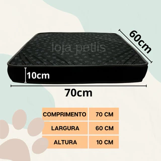 Cama pet, Colchão pet gato e cachorro 60x70x10 100% espuma. Napa/Bagum Impermeável🐈🐶