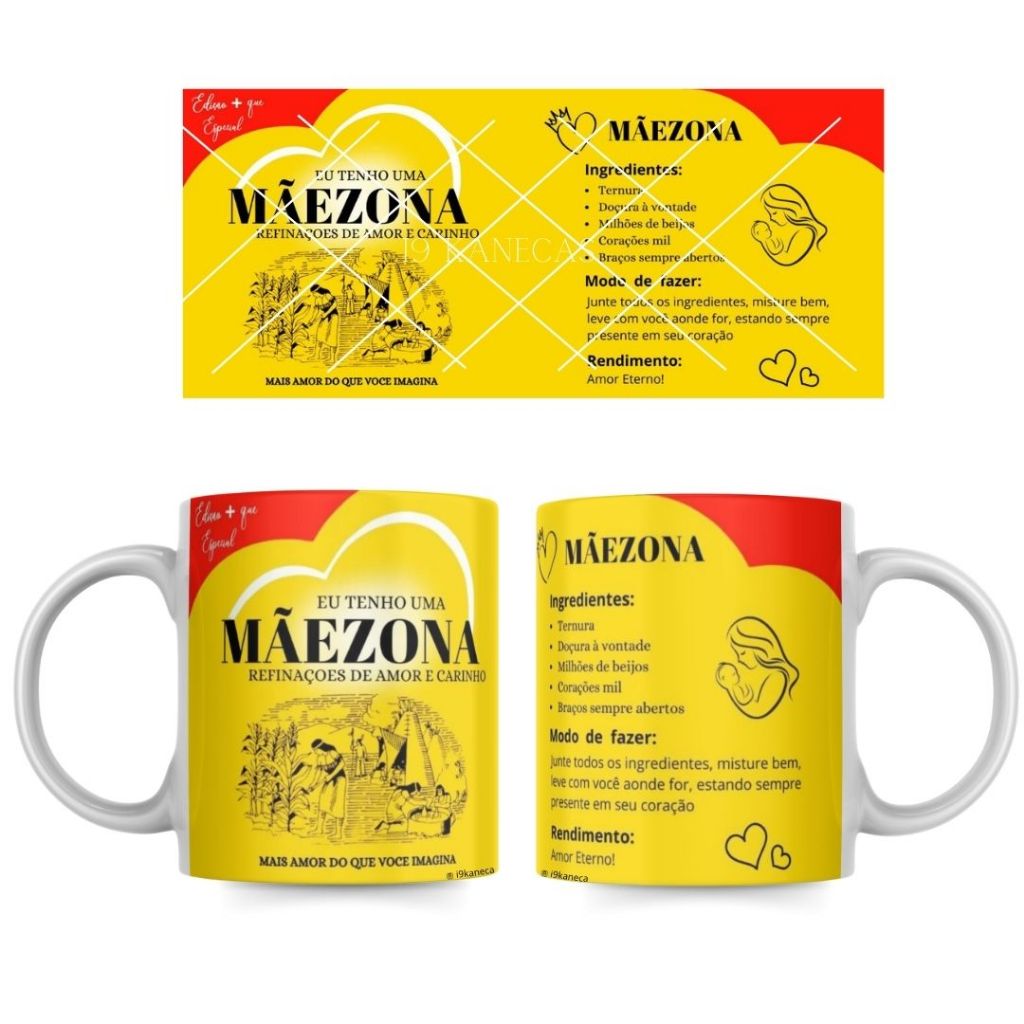 Caneca Dia das Mães Mamãe Porcelana Presente Amor Carinho Materno - 325ml  04 | Shopee Brasil