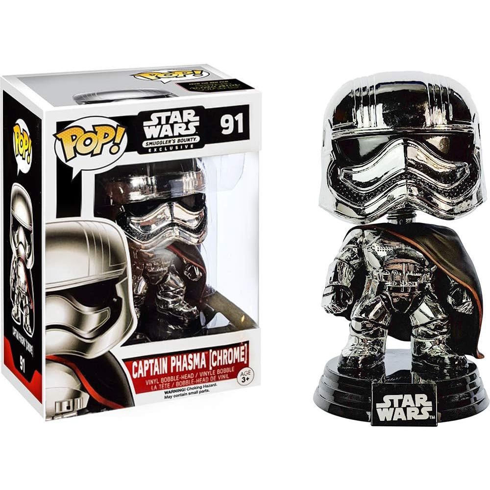 Funko Pop! Captain Phasma Chrome Star Wars Exclusivo Smuggler’s Bounty ...